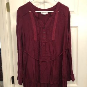 Burgundy red maternity tunic